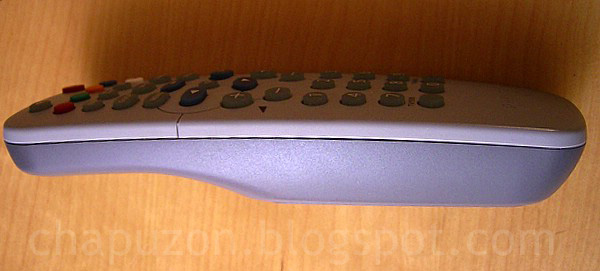 mando a distancia de decodificador TDT - Philips DTR 300 (remote control ,receptor DVB-T) - side view